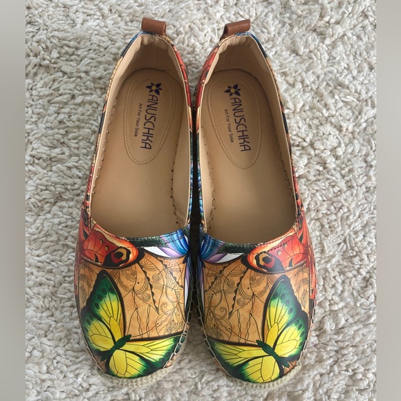 ARTISAN LEATHER ESPADRILLE LOAFER Size 8 New - Picture 5 of 12